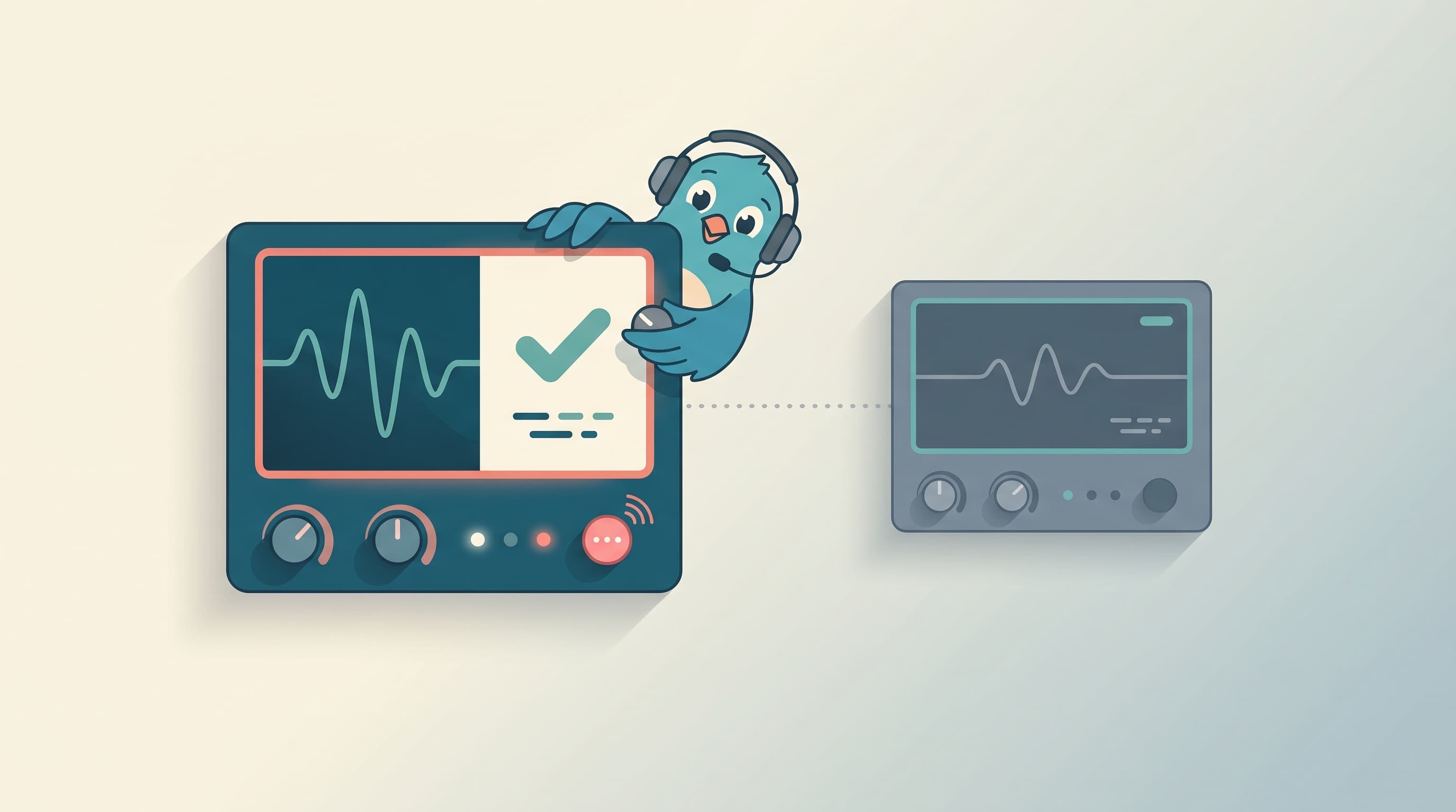 Two transponder panels side by side comparing Squawk with a generic social tool